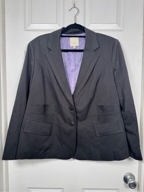 Sejour Women’s 2 Piece Gray Pant Suit Blazer Trousers Plus Size 16W